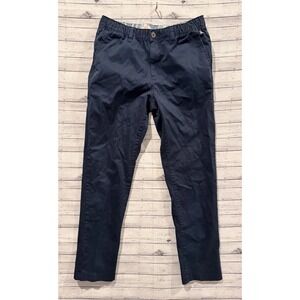 CHUBBIES Armadas Twill Stretch Pant Sz S Blue Khaki Elastic Waist Drawstring